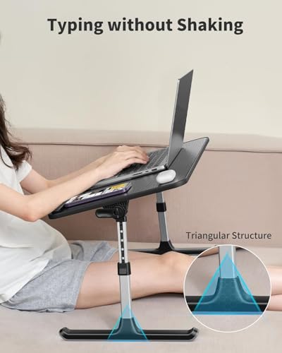 Classic SAIJI Height & Angle Adjustable Laptop Stand for Bed, Lap