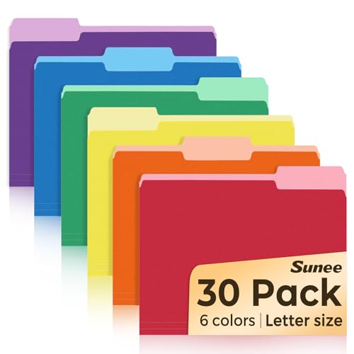 Smart Home SUNEE File Folders, 30 Pack Manilla Folders 8.5 for Daily Use